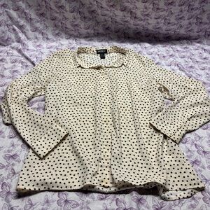 🪄Express Button-Down Polka Dot Blouse